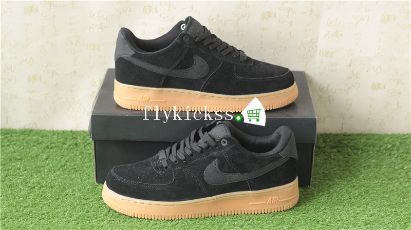 Nike Air Force 1 AF1 07 LV8 Black Suede